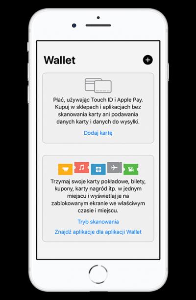 Otwórz aplikację Wallet na urządzeniu Apple
