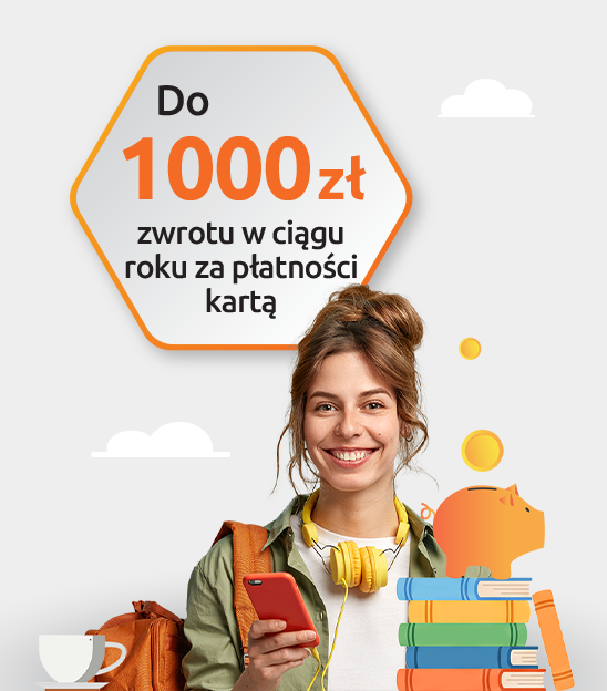 Zyskaj do 5% zwrotu płatności kartą.
