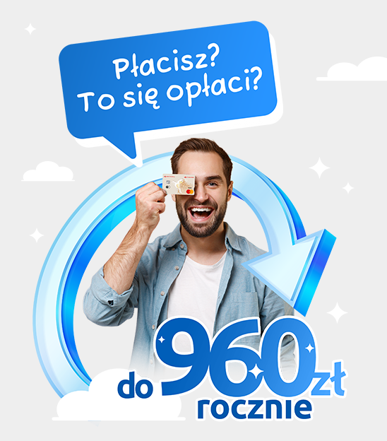 Zyskaj do 5% zwrotu płatności kartą.